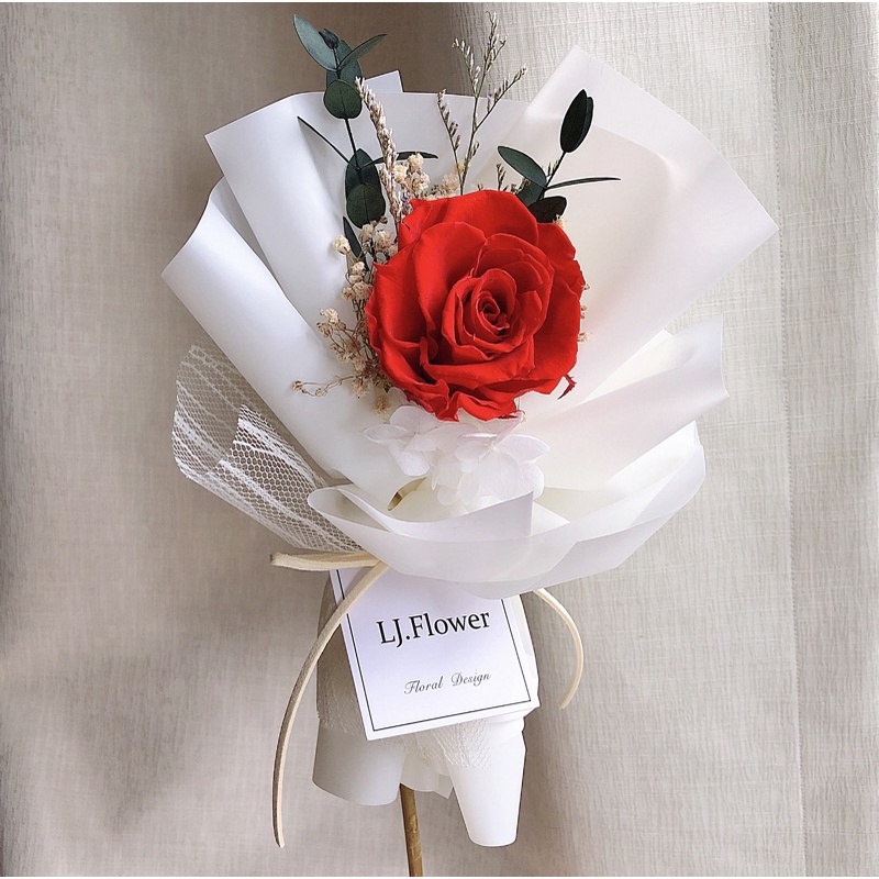 愛神維納斯 情人節花束單支永生玫瑰花束黑玫瑰 粉玫瑰 紅玫瑰 蝦皮購物