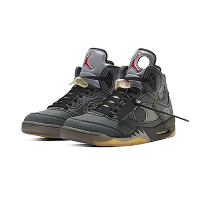 【NIKE 耐吉】限量款AIR JORDAN 5 RETRO OFF-WHITE BLACK