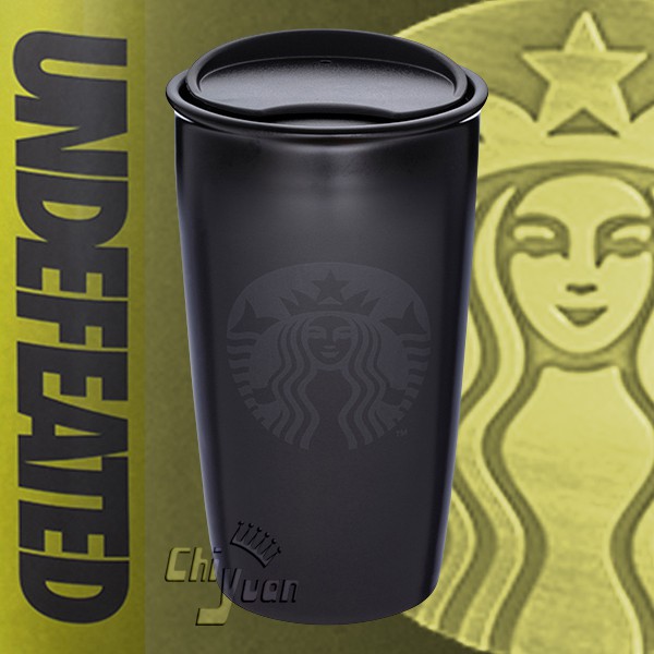 Starbucks 台灣星巴克 2020 UNDEFEATED 黑Logo雙層馬克杯 黑品牌 黑女神 雙層杯 12oz