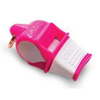 便宜運動器材 CONTI A1030-PW FOX 40獨特膠套設計高音哨(粉/白) 比賽訓練使用