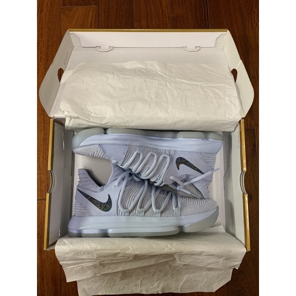 全新Nike KD10 冰藍 籃球鞋，US10，鞋盒鞋底完整