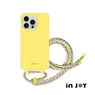 INJOY｜iPhone 14/13/12/SE3 可拆式 Urban Colourful 陽光黃 背繩防摔手機殼
