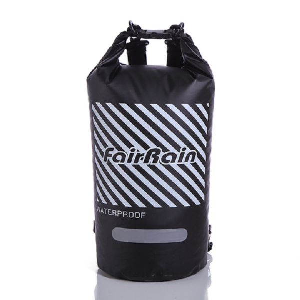 Fairrain 頑咖多用途防水桶包 黑色 15L 雙肩 可拆式背帶 防水袋 漂流袋 防水桶包 超大空間收納便利防水包