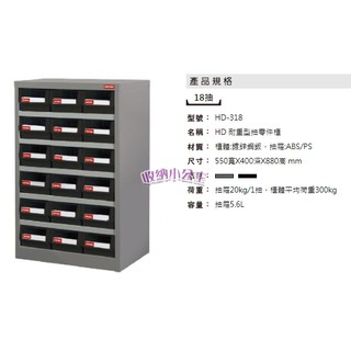 樹德 HD-318 零件櫃18格 鐵櫃/零件櫃/雜物櫃/螺絲櫃