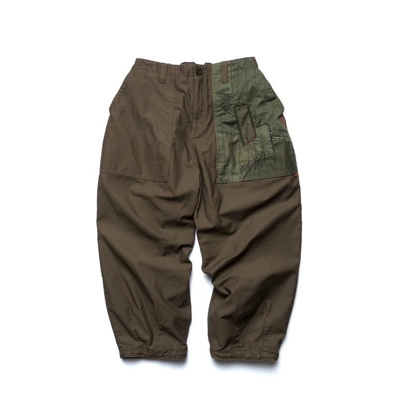 Goopi x Syndro PATCHWORK POCKET TAPERED PANTS goopimade