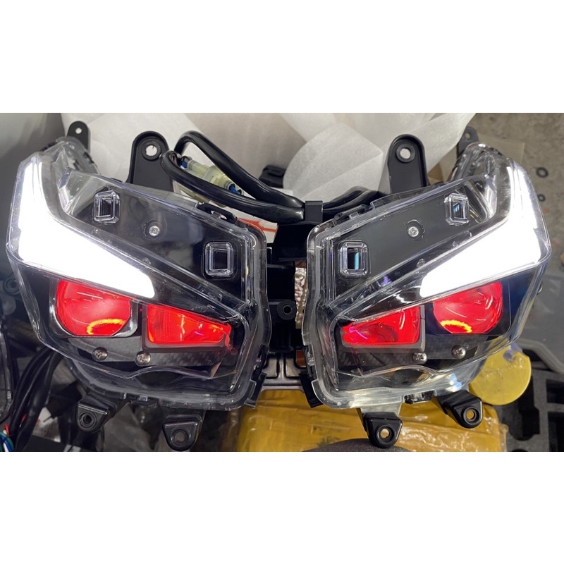 《RN》KYMCO 光陽機車 KRV 原廠大燈 改 矩陣 LED魚眼頭燈 GTR遠燈 RN近燈 電動高低馬達