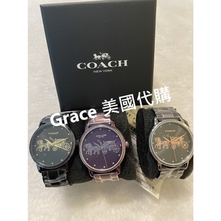 🔺臺灣現貨 隔天可出貨🔺COACH 女性手錶(無購證)矽膠/不銹鋼/橡膠/附紙盒/桃色/黑色/銀色/紫色