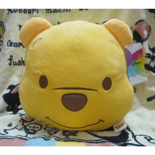 正版﹝Disney﹞授權※Winnie the pooh小熊維尼※【維尼大臉造型】絨毛抱枕/午睡枕