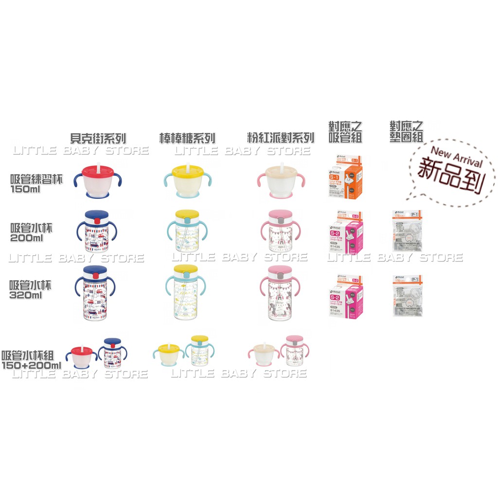 LittleBabyStore-日本Richell利其爾第四代LC吸管水杯 水杯 吸管 直飲水壺 吸管水壺