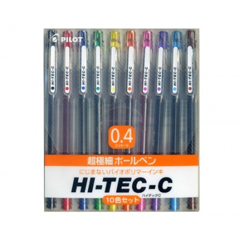 【阿筆文具】PILOT 百樂文具 HI-TEC-C超細鋼珠筆 LH-20C3/c4-S10 (10色組) 果凍筆中性筆