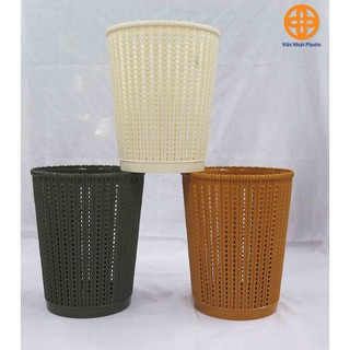韓式塑料垃圾桶假籐編織越南-日本塑料