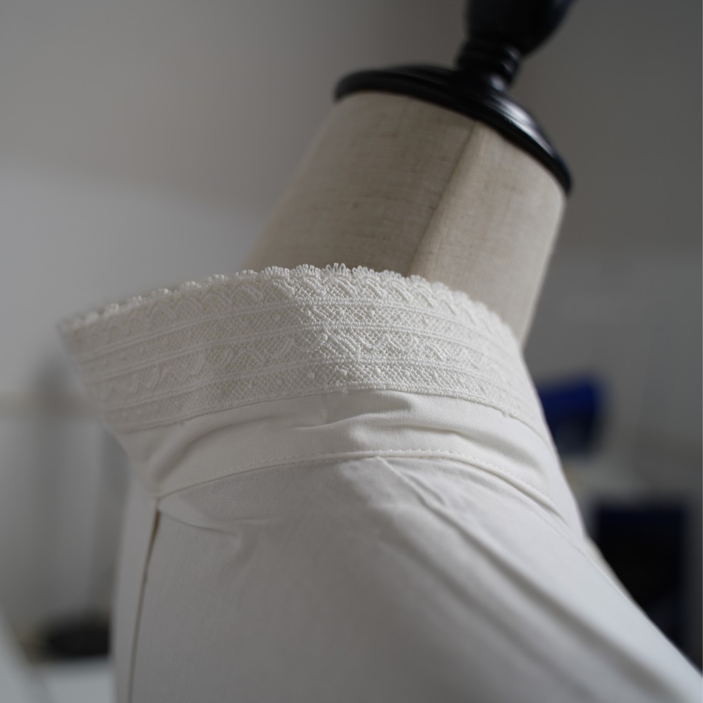 限時賞味日本和服白色內搭平紋棉肌襦袢包含領芯 進口蕾絲花邊 蝦皮購物