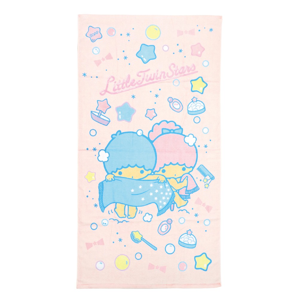 【Sanrio三麗鷗】雙星仙子澎澎浴巾 74x140cm 100%棉 台灣製造