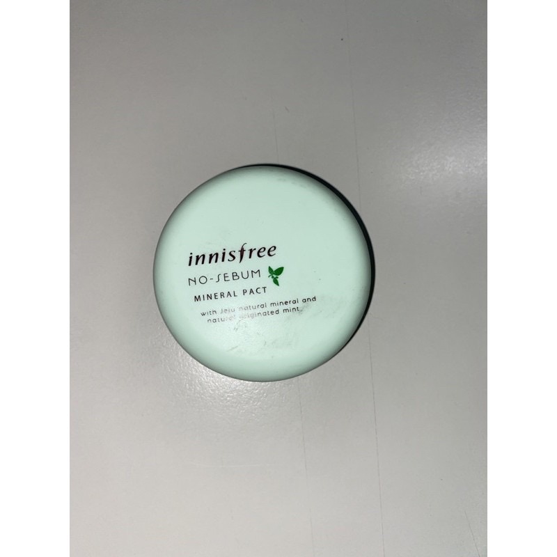 innisfree無油無慮礦物控油蜜粉 舊款 ！草本薄荷礦物質控油粉餅 遮瑕定妝粉餅