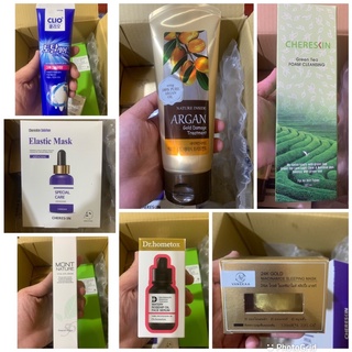 牙膏+髮膜+眼霜+安瓶面膜10入+24k金面膜+潔面乳+精華液超值保養7件組福箱（特價出清）