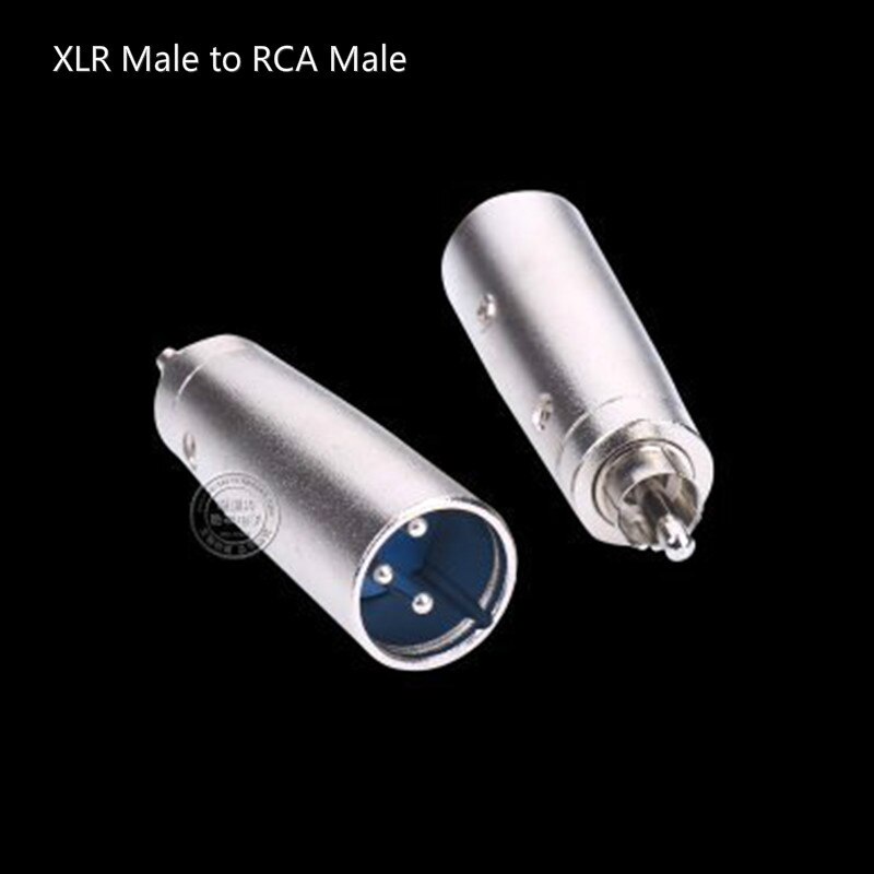 Hot 3 針 XLR 插頭公頭轉 RCA 公頭音頻插孔適配器 3 針 XLR RCA 連接器,用於麥克風放大器揚聲器高