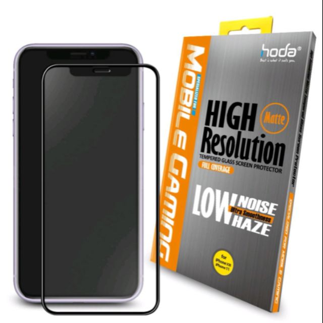 hoda【iPhone 11 / XR 6.1吋】手遊專用2.5D滿版低噪點霧面9H鋼化玻璃保護貼
