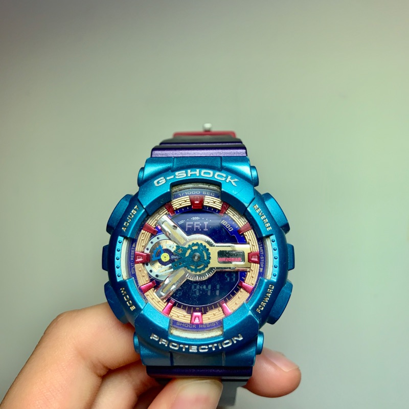 Casio G-Shock S系列雙顯示錶款  超人氣藍紫粉搭色