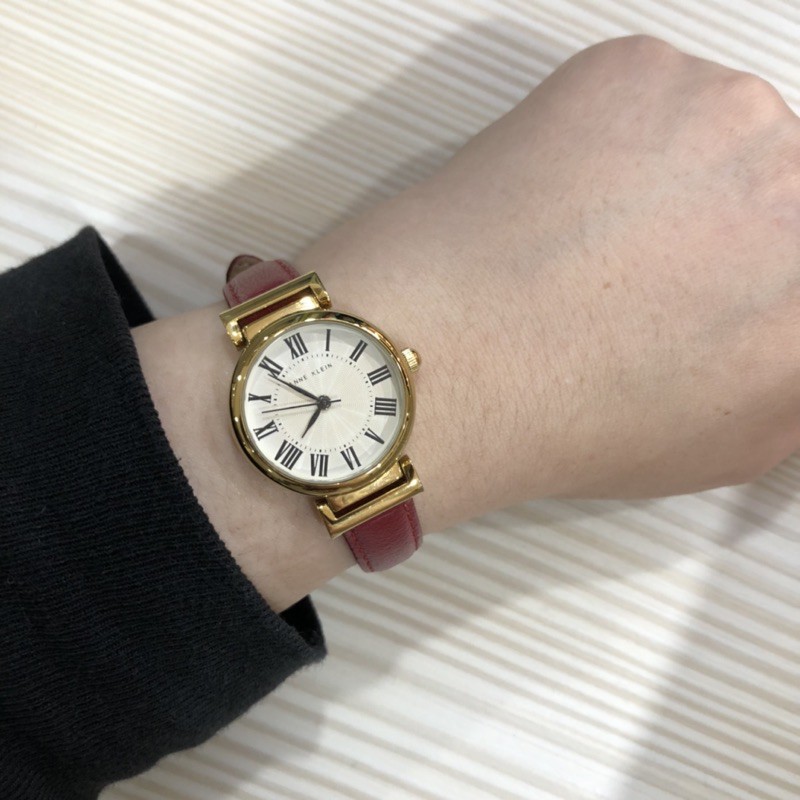 Anne Klein Women's Watch小牛皮腕錶 石英機芯/二手出清