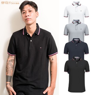 [郵寄兵] TOMMY HILFIGER 男版 POLO衫 領袖口撞色經典小LOGO短袖