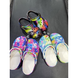 CROCS 卡駱馳 霓虹經典克駱格 女款 涼拖鞋 207556-94S 白色 0C4 黑色 102 粉色