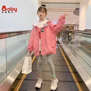 女童風衣 春秋新款 中大童外套 兒童秋裝 潮童上衣