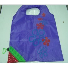 收納疊式 草莓造型購物袋/環保購物袋/ 防水材質~小紅點草莓袋