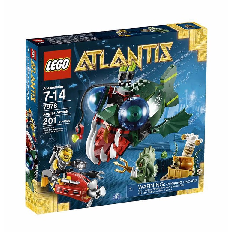 Lego 樂高 Atlantis 亞特蘭提斯 Angler Attack 鮟鱇魚的攻擊 7978