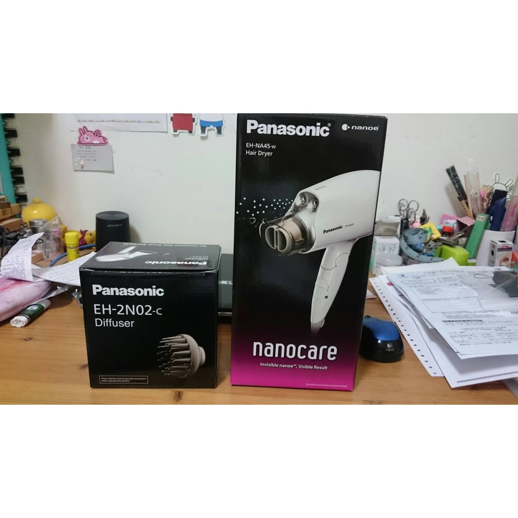 Panasonic 國際牌 奈米水離子吹風機EH-NA45-w 白色 買就送烘罩EH-2N02-c 全新未拆