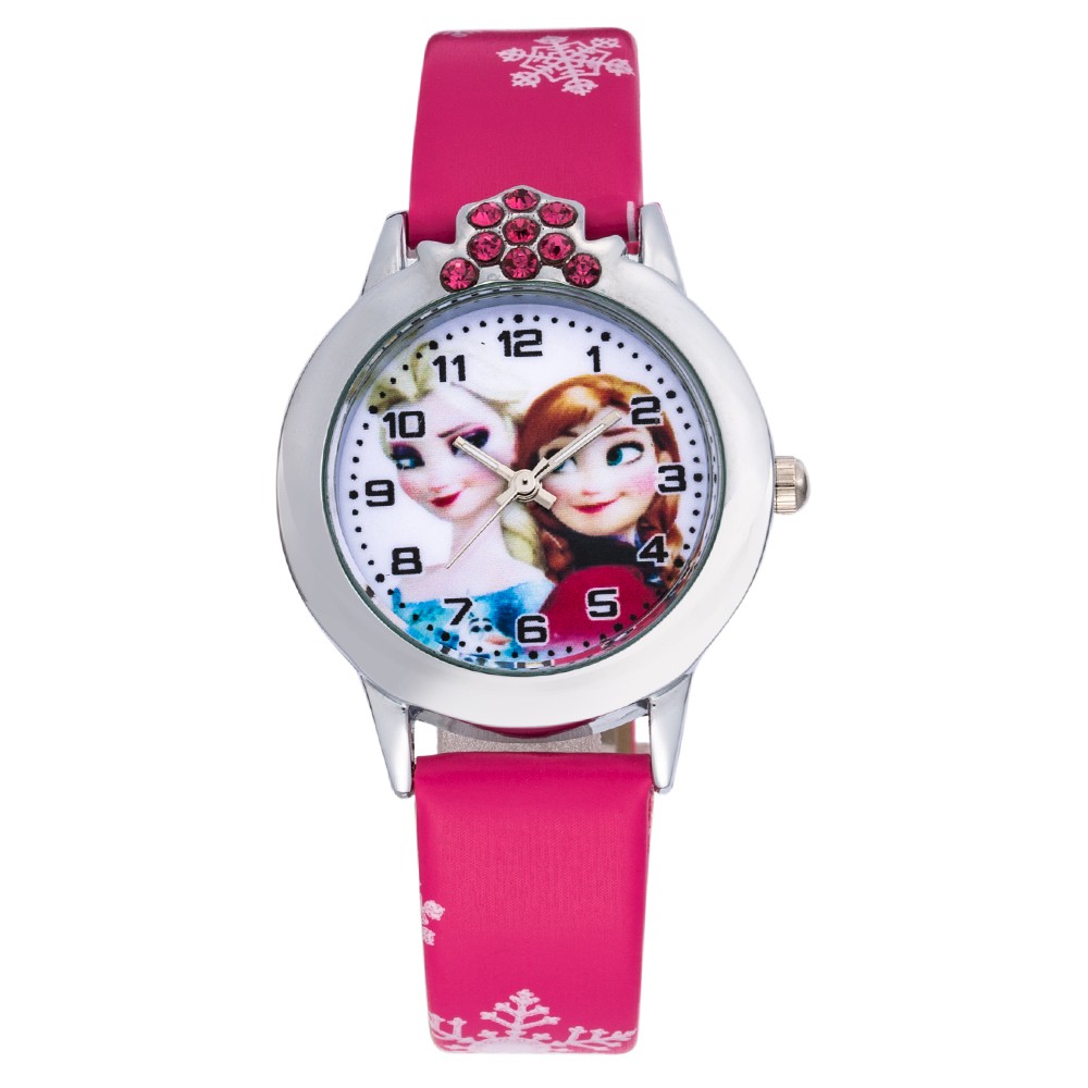 現貨 可愛 卡通 兒童手錶冰雪奇緣女孩手錶 學生腕錶 女童 時尚石英手錶聖誕禮物 兒童獎勵 生日禮物