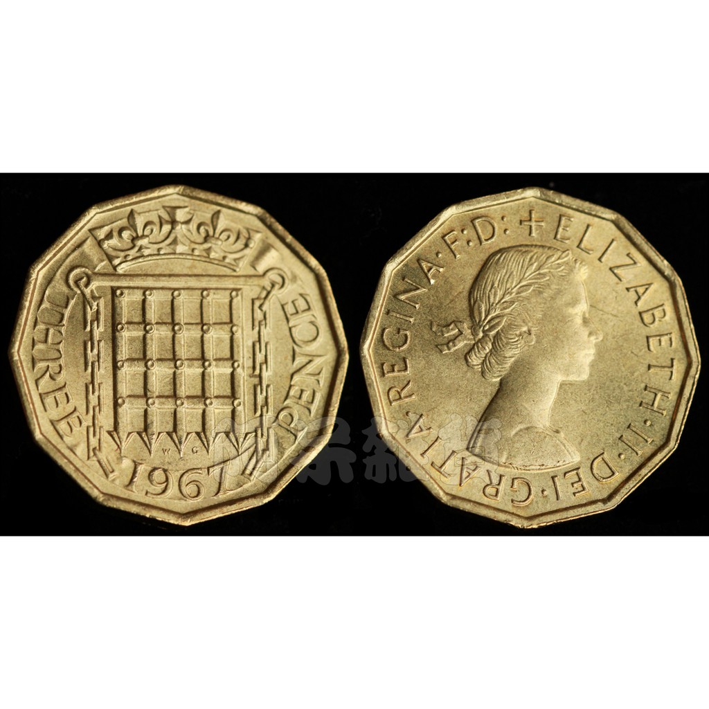 阿呆雜貨 現貨實拍 全新真幣 年份隨機 英國 3便士 皇冠 銅板 錢幣 幸運紀念幣 盾牌 硬幣 非現行流通貨幣 禮物