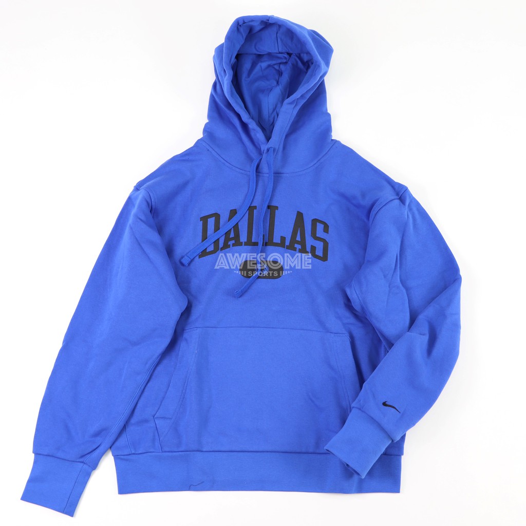 [歐鉉]NIKE NBA DALLAS 藍色 達拉斯 小牛隊 刷毛 連帽 帽T 男生 DH6581-480