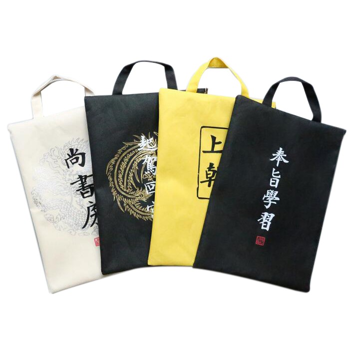 【CHL】沐染 原創 生活 工作 中國 古代 說法 簡約 帆布袋 牛津布 文件袋 手提袋