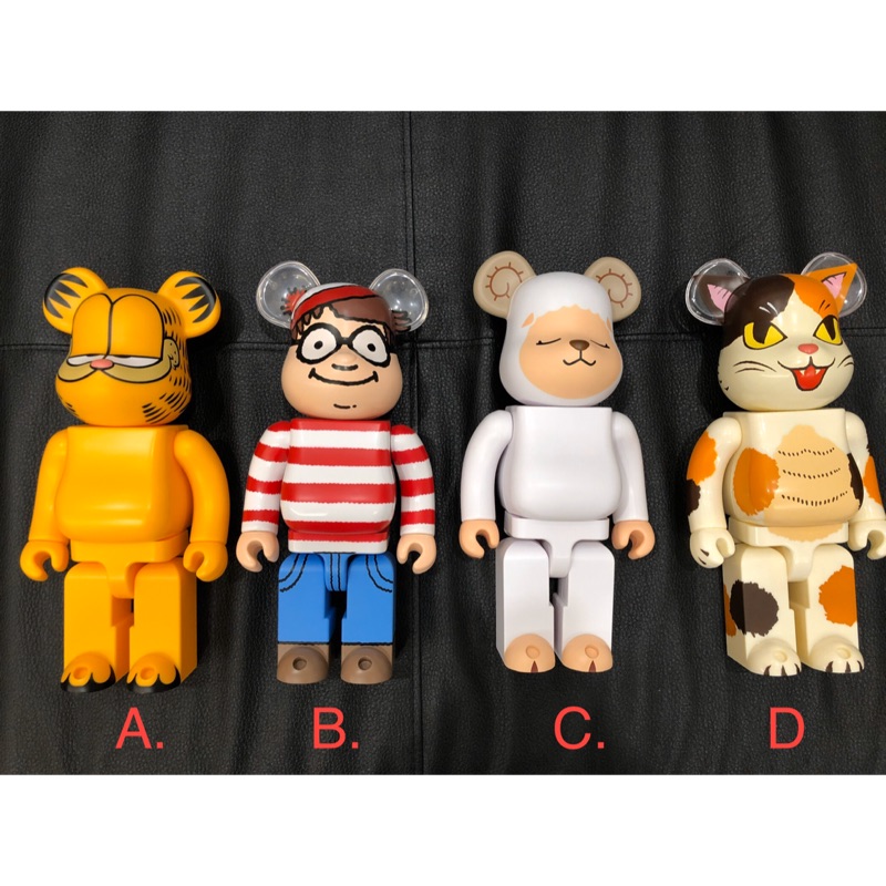 Jeff 小物賣場 Be Rbrick Bearbrick 400 加菲貓威力干支羊貓吉拉 蝦皮購物