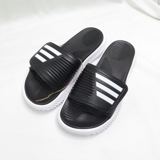 ADIDAS ALPHABOUNCE SLIDE 男款 魔鬼氈 拖鞋 GY9415 黑 大尺碼【iSport愛運動】