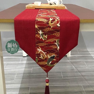 新品🥇中式 桌旗 紅色結婚喜慶長條茶幾 桌布 餐桌電視櫃布藝 茶席 中國風 蓋布