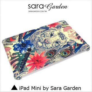 客製化 保護殼 iPad Mini 1 2 3 4 水彩 羽毛 白虎 Sara Garden