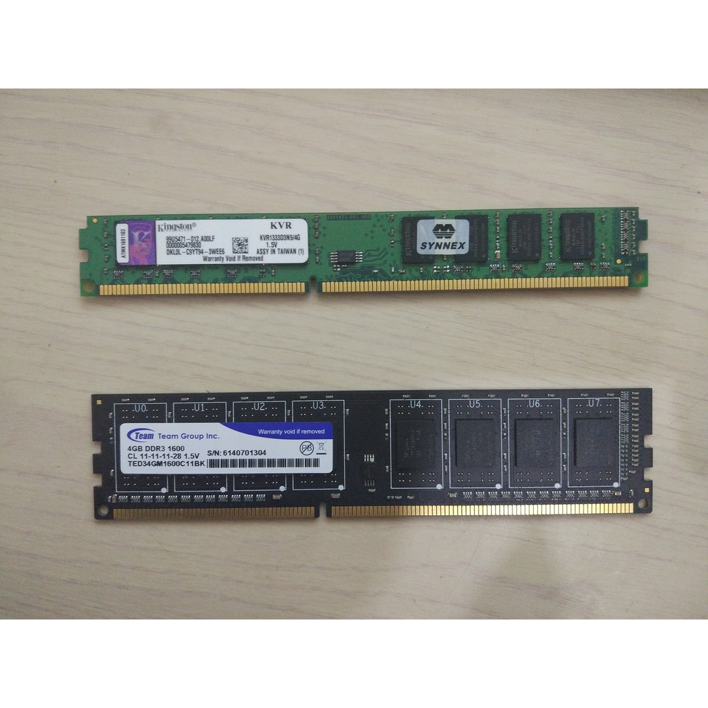 DDR3 4G 金士頓1333 十銓1600 (終身保固)