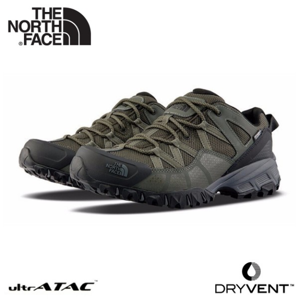 【The North Face 男 DryVent防水健行鞋《黑/綠》】46CJ/徒步鞋/登山鞋/越野鞋/防水/悠遊山水