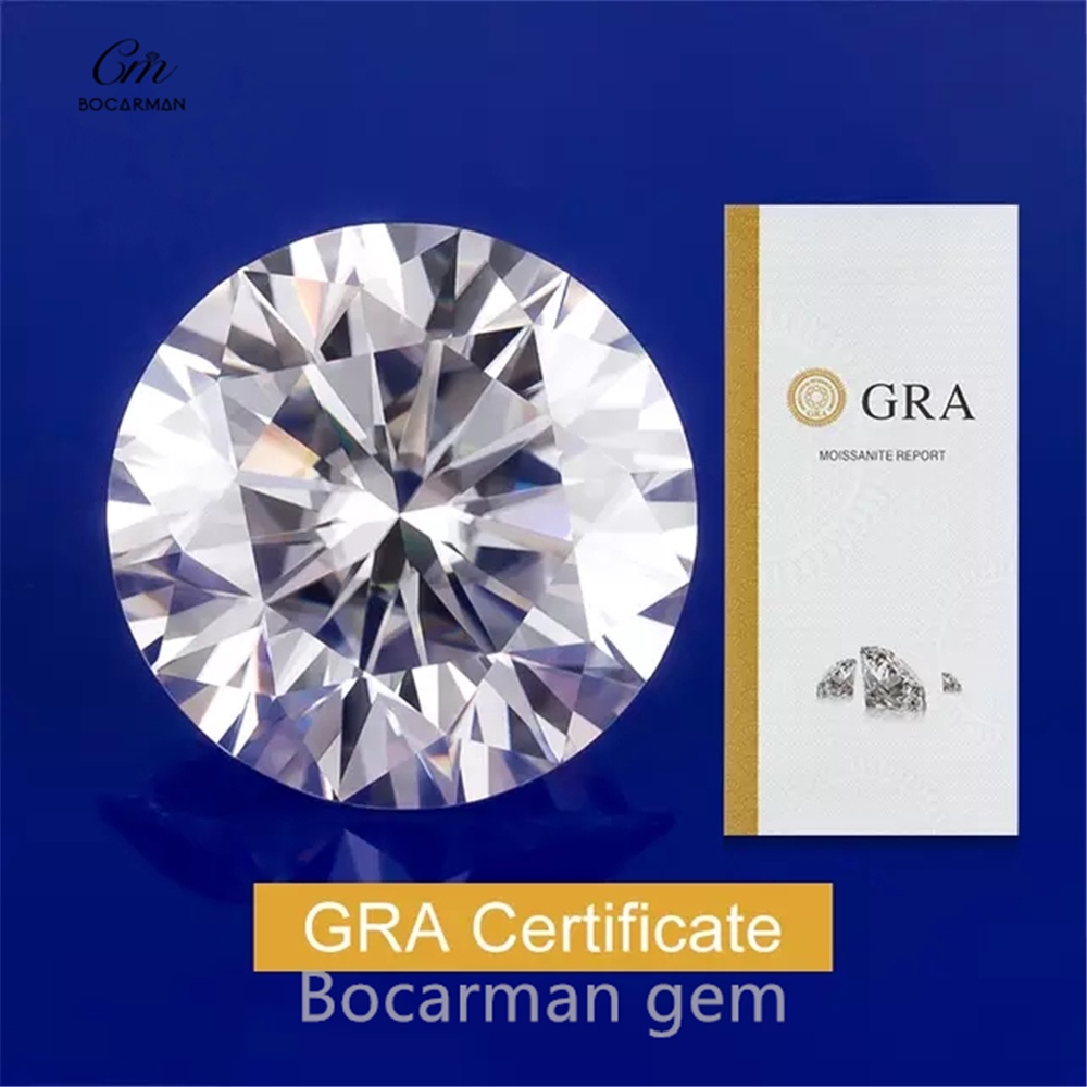 Gra 100% 圓形 5ct 10CT 莫桑石鑽石馬賽克寶石