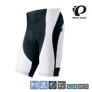 【Pearl izumi】292-3DNP-3 3DNP涼感抗UV 男款短車褲 白底黑邊