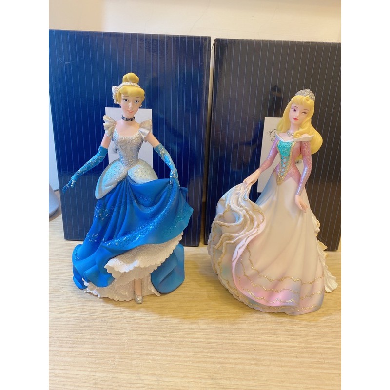 Enesco Disney Showcase絕版迪士尼公主睡美人奧蘿拉灰姑娘仙度瑞拉設計師親筆簽名擺飾飾品雕像塑像公仔