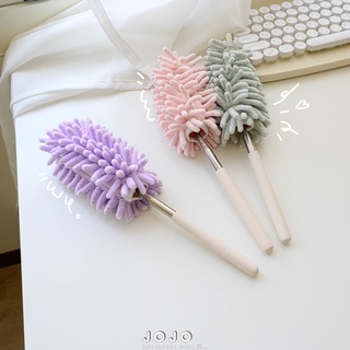 (售完不補)JOJO現貨⚡北歐風雪尼爾伸縮雞毛撢子 不鏽鋼伸縮 除塵刷 居家清潔 桌面清掃 吸水力強 除塵力好 輕鬆去汙