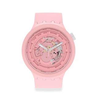 【SWATCH】生物陶瓷BIG BOLD 手錶C-PINK 粉色(47mm) 瑞士錶 SB03P100