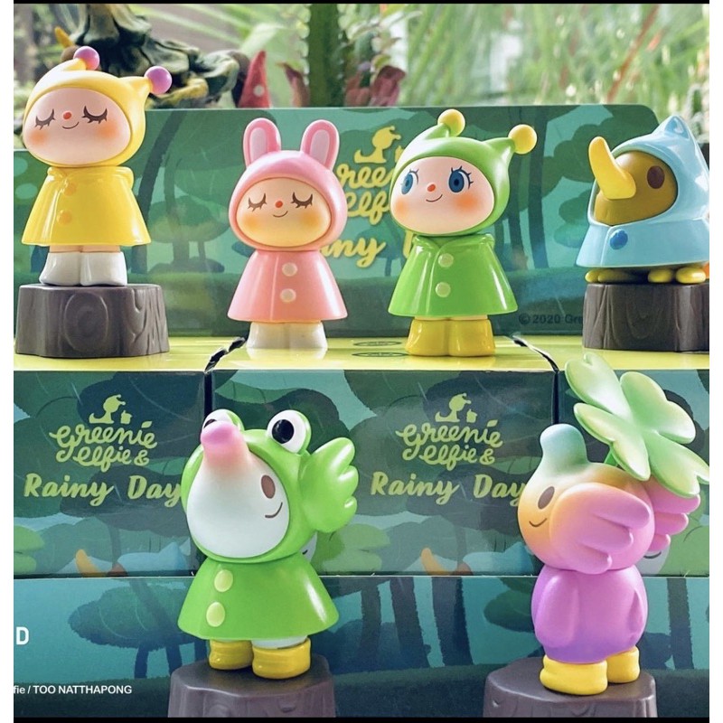 unbox 盒玩 greenie &amp; elfie mini series rainy day確認款盲抽