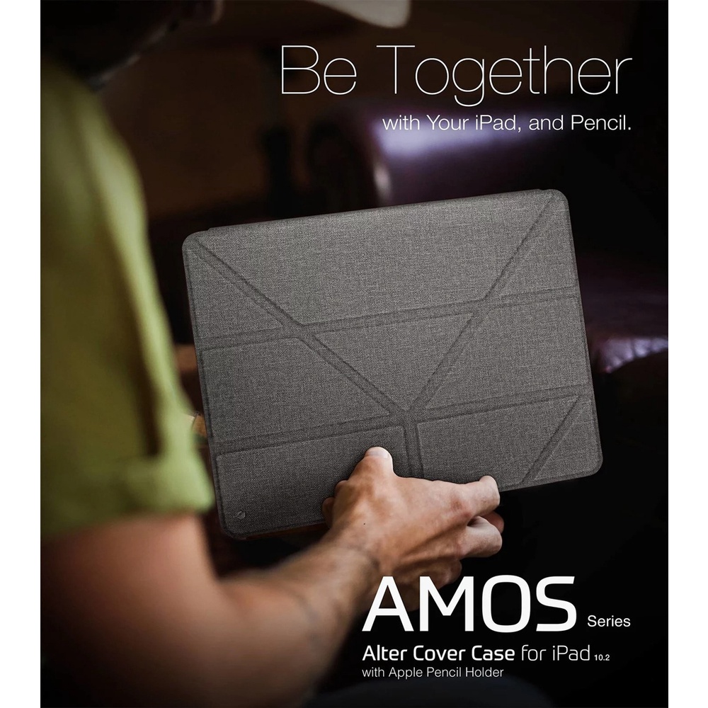 JTLEGEND 2021 iPad 9 10.2 Amos 筆槽相機快取折疊布紋皮套保護殼
