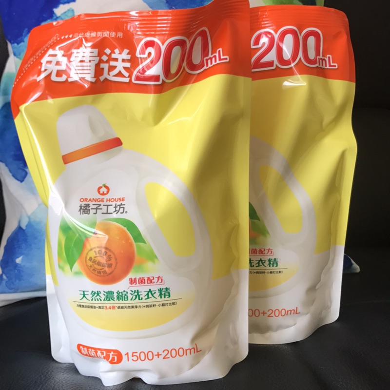 橘子工坊 天然濃縮洗衣精制菌配方 補充包 1500+200mL