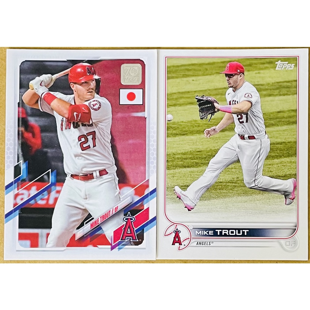 MIKE TROUT 2張 2021 22 Topps Japan Edition #220 S1 #27 天使隊 神鱒