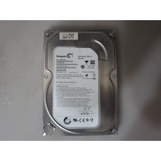 Seagate~3.5吋~500GB(SATA)~硬碟~型號ST3500418AS &lt;154&gt;