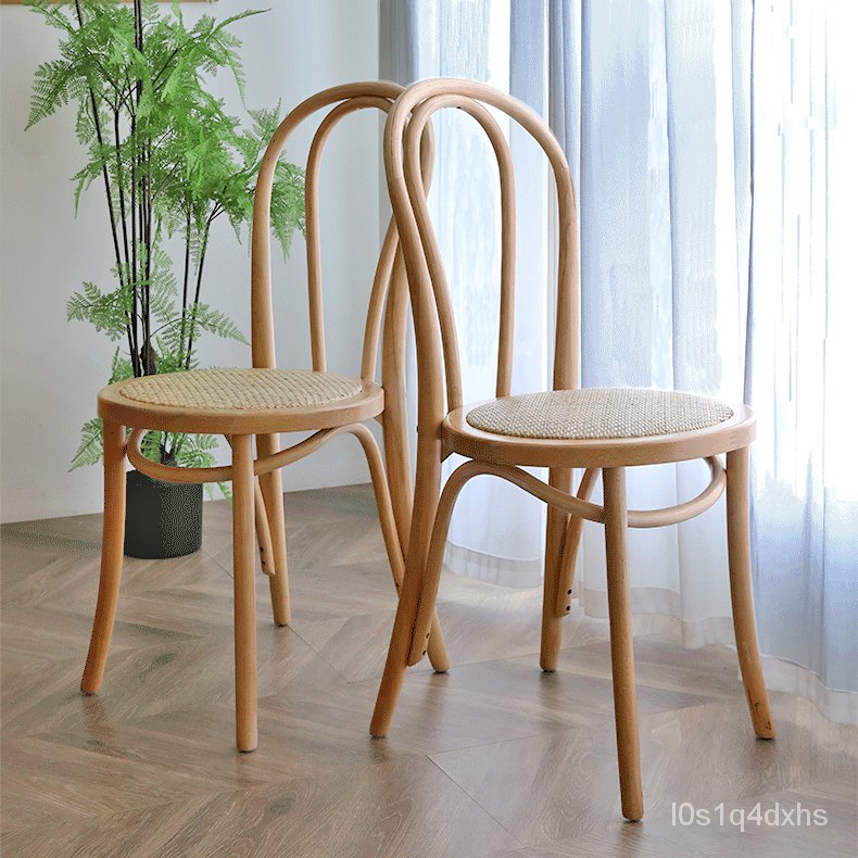 【優品工藝 | 椅子】藤椅 | 美式法式複古椅 | 實木中古傢用餐廳靠背椅子 | 藤編餐椅